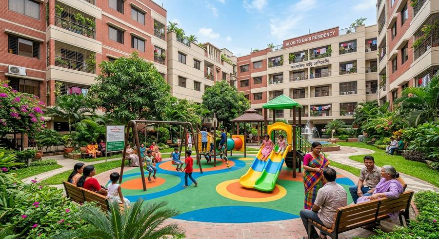 Playground and courtyard